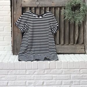 J. crew striped T-Shirt Dress Black/White